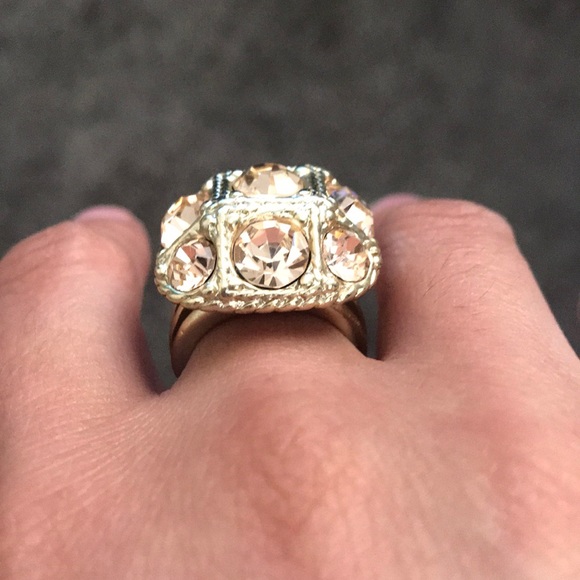 Express Gold and Pink Bling Ring - Picture 3 of 7